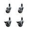 Service Caster 3'' Thermoplastic Rubber Wheel Swivel 1-1/4'' Expanding Stem Caster Set 2 Brakes, 4PK SCC-EX20S314-TPRB-2-PLB-2-114 - alternate 1
